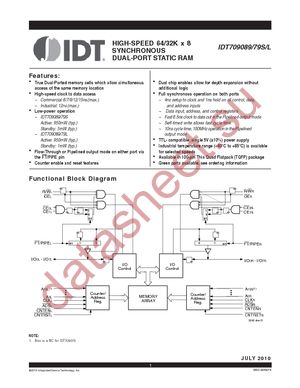 IDT709079L12PF datasheet  